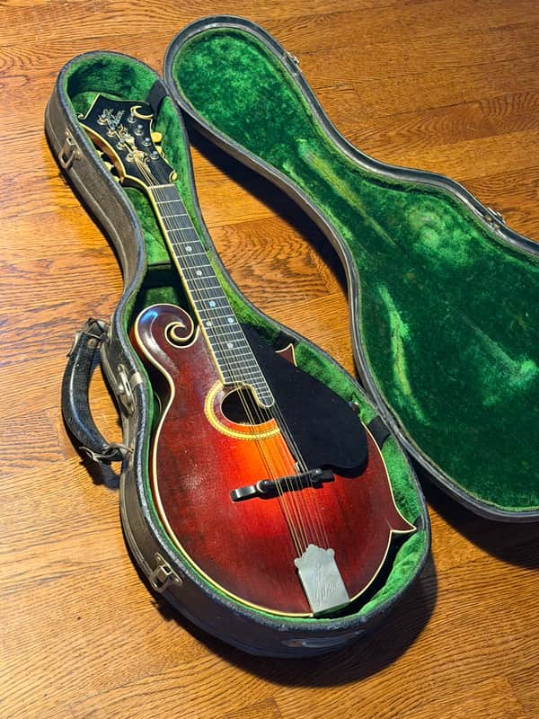 1918–1919 Gibson F-4 Mandolin – Vintage Oval Hole – All Original Parts & Case imagen 1