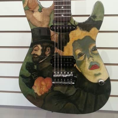 Schecter USA original Masterworks #5, NOS 1998 Toulouse-Lautrec Custom Graphic image 2