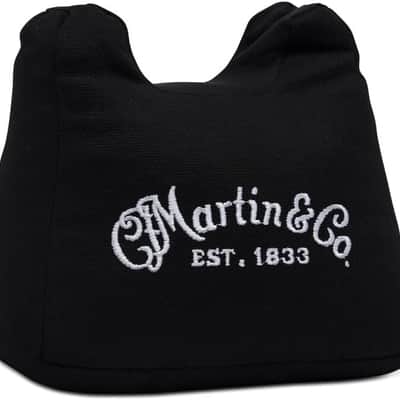 Martin 18A0076 Acoustic Guitar Neck Rest Holder Bean Bag with White Logo, Black image 1