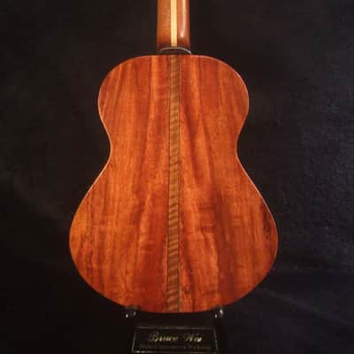 Handmade Left-handed 8 String Baritone Ukulele, Solid Curly Spalted Maple, Rosewood, MOP Inlay, Soft-bag, Bruce Wei UG19-2344 image 5