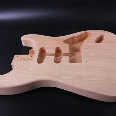 Guitar Body Mahogany Wood SSH Pickup Hard Tail Bolt on Heel ST Style image 4