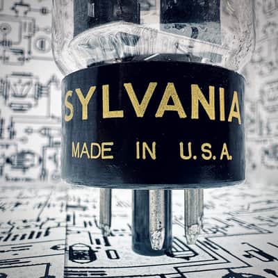 Sylvania 5V3 Rectifier Tube 1960 Black Plates - Tested image 4