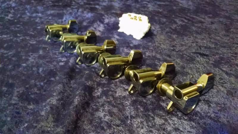 1980s Gotoh Gibson Inline 6 Chrome Tuners w/screws image 1