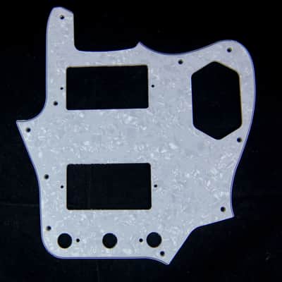 Replacment Pickguard For Jaguar style Guitar, 4Ply white Pearloid /Japan Reissued HH