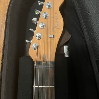 Fender Acoustasonic Player Telecaster with Case and New Strings - Arctic White image 4