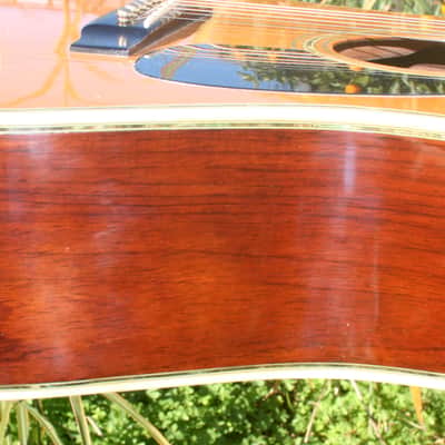 1970s Morris W100D B. Rosewood Jacaranda Body, Tree of Life, Solid Spruce Top, Pick up +Hard Case image 12
