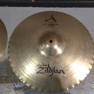 Zildjian 14" A Custom Mastersound Hi-Hat Cymbals (Pair) 1999 - Present - Brilliant image 2