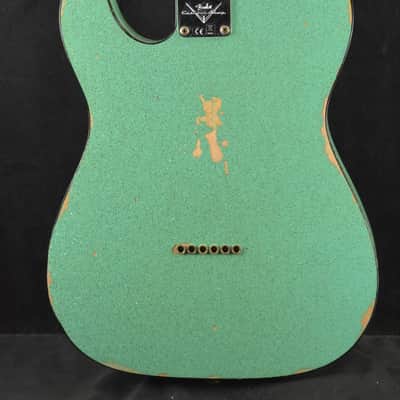 Fender Custom Shop '60s Custom Telecaster Thinline Relic Aged Seafoam Green Sparkle image 12