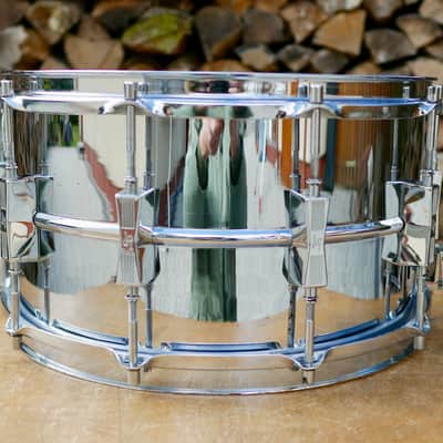 Sonor D-508 D508 Phonic 14" x 8" 10-Lug Ferro-Manganese Steel Snare Drum RARE image 6