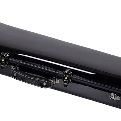 Crossrock Fiberglass Case fits for F-Trigger or Straight Trombone with removable shoulder straps-Black image 4