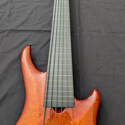 Roscoe SKB 6-string fretless bass image 3
