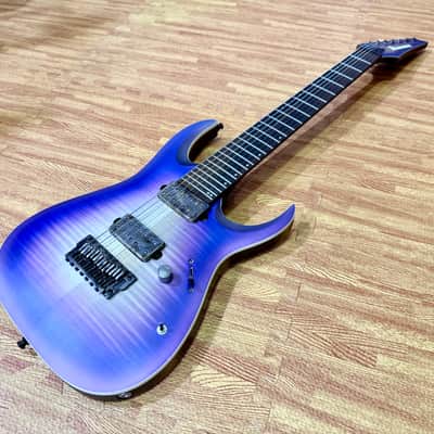 🔥2019🔥 Ibanez RGA71AL Axion Label 7 String~ Indigo Aurora Burst~ Bare Knuckle! image 4