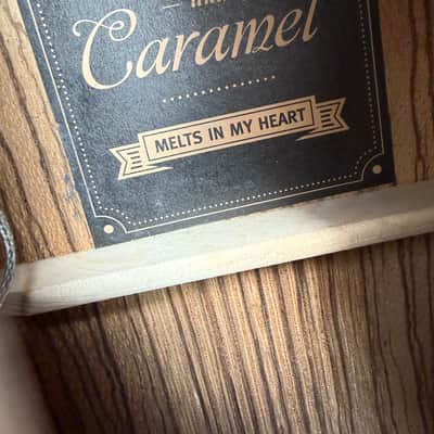 Caramel "Melts in my Heart" Acoustic-Electric Handcrafted Zebrawood Ukulele (Used - Good Condition) image 2