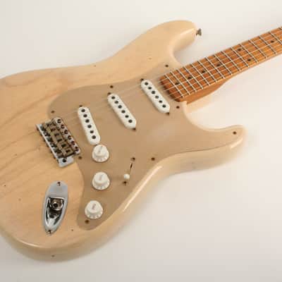 Fender Custom Shop Limited Edition 1954 Roasted Stratocaster Journeyman Relic 1-Piece Roasted Quarterswan Maple Fingerboard Natural Blonde LXX0787 image 3