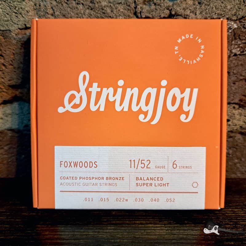 Stringjoy Foxwoods | (11-52) Super Light Gauge Coated Phosphor Bronze Acoustic Guitar Strings Standa image 1