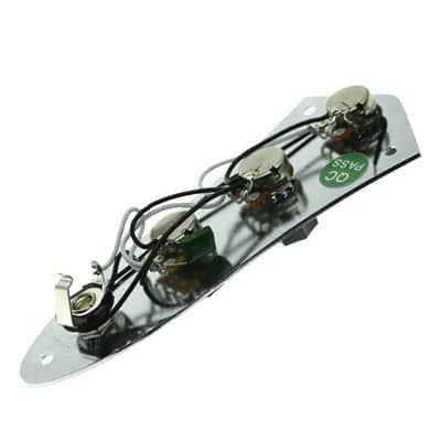 Jazz Bass Wiring Harness and Loaded Control Plate - Chrome image 5