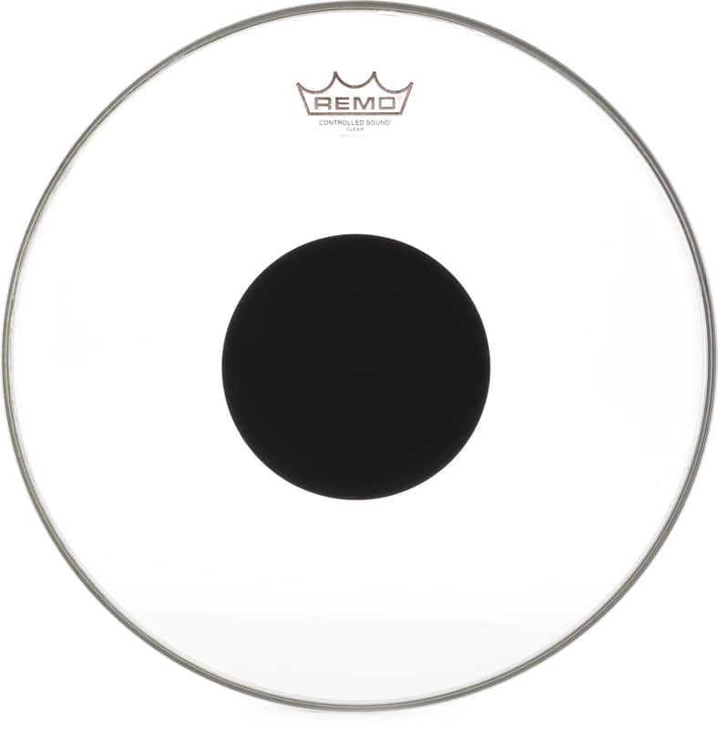 Remo Controlled Sound Clear Black Dot Drumhead - 15 inch (2-pack) Bundle image 1