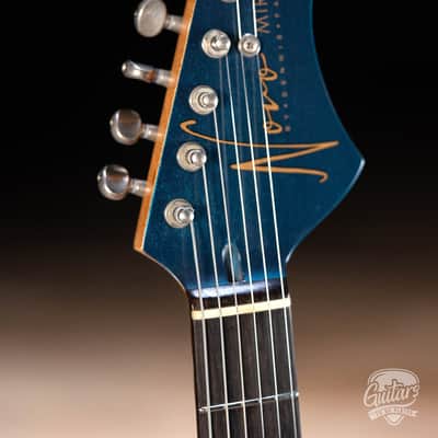 Novo Custom Miris J Semi-Hollow w/ Fralin P-90s & Ebony FB – Lake Como Blue image 5