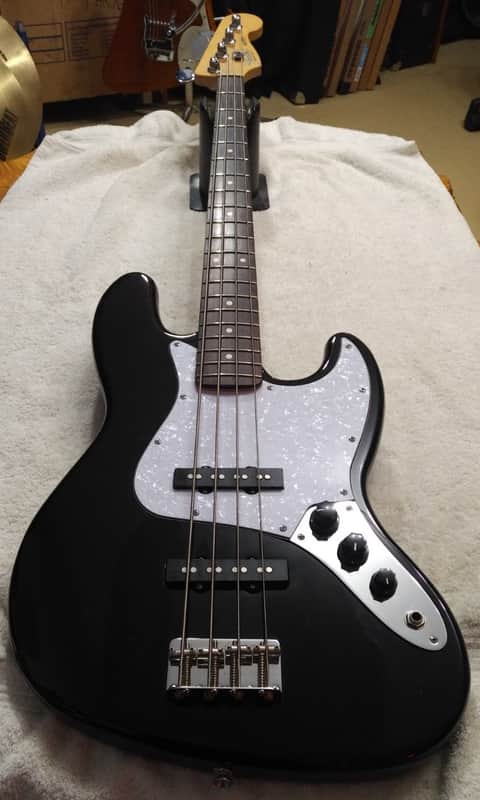 Fender Jazz Bass MIM White Pearl PickGuard 2000 Black image 1