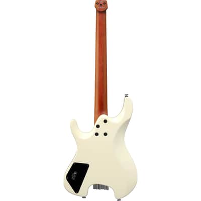 Ibanez Quest ICHI10-VWM Ichika Nito Signature 6-String Headless Solid Body Electric Guitar with Roasted Birdseye Maple Fretboard, Right-Handed, Vintage White Matte image 9