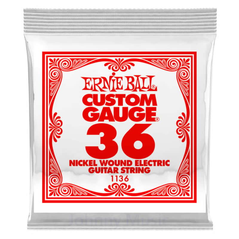 .036 Custom Gauge Electric Guitar Single String Nickel Plated Wound On Tin Plated Steel Hex Core image 1