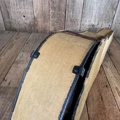 Unbranded Trap door parlor guitar case 1900s 1910s 1920s - Tan image 13