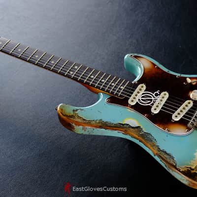 Fender Stratocaster 60th Anniversary Daphne Blue Aged Relic image 1
