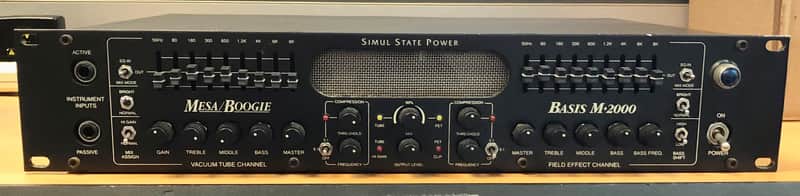 Mesa Boogie Basis M-2000 600 Watt Simul-State Bass Amplifier Head - Pre Owned image 1