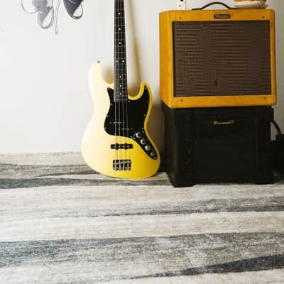2013 Fender Japan Aerodyne Jazz Bass AJB Shoreline Gold Matching Headstock MIJ FSR Limited Color image 14