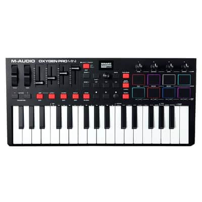M-Audio Oxygen Pro Mini 32 USB Powered 32-Key MIDI Controller with Smart Controls and Auto-Mapping