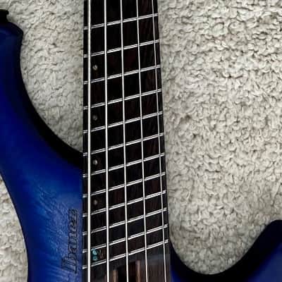Ibanez EHB1505MSPLF Multi Scale Headless 5-String Bass - Pacific Blue Burst Flat image 7