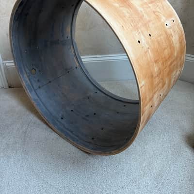 Rogers Holiday Swivomatic Era 22” x 14 Inch Bass Drum Shell Project 60s - Natural image 2