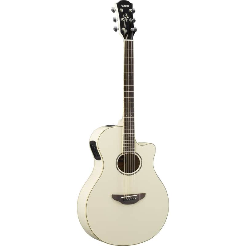 Yamaha APX600 Thinline Acoustic Guitar with Electronics 2010s - Vintage White image 1
