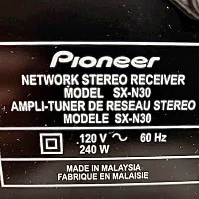 Pioneer Elite SX-N30 2.1-Channel Network Hi-Res Stereo Receiver with Wi-Fi, Bluetooth, AirPlay, Phono In, w/Manual, Remote Control & Power Cord image 10