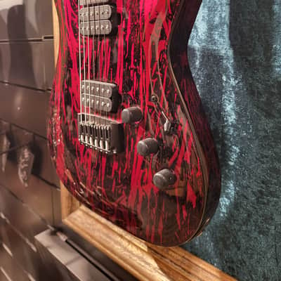 Schecter C-1 Silver Mountain - Blood Moon image 3