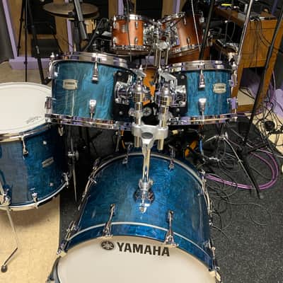 Yamaha  PHX Phoenix  - Sapphire blue Ash  made in Japan 4 pc drum set 22 10 12 16 image 2