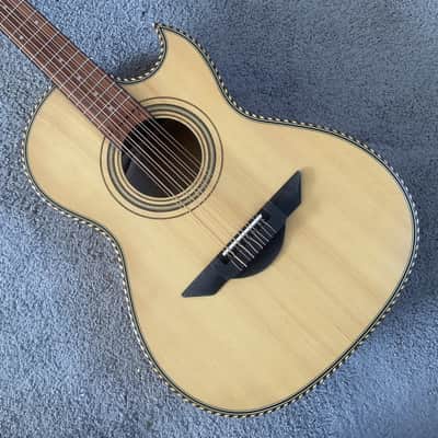 Natural 10 String Acoustic Electric Guitar, Spruce Top, Mahogany Body, Rosewood Fingerboard image 1