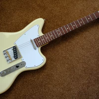 Warmoth Jazzcaster Telemaster Offset Telecaster Olympic White Fender Vintage 64 pickups Pau Ferro image 6