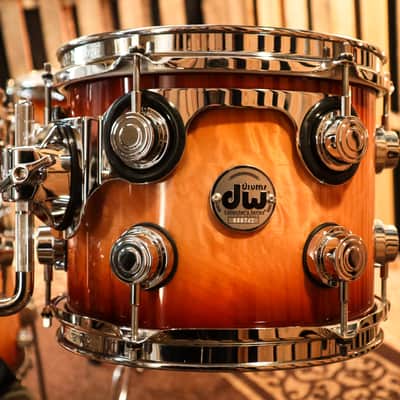 DW Collector's Natural To Deep Red Burst Over Quilted Maple Kit - SO#1134318 image 4