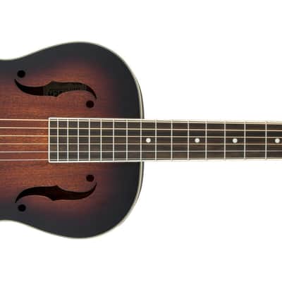 Gretsch G9241 Alligator Biscuit Round-Neck Resonator Guitar with Fishman Nashville Pickup, 2-Color Sunburst image 5