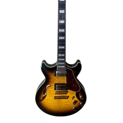 Ibanez Semi-Hollow Electric Guitar (AM93QM-AYS) Artcore Expressionist Antique Yellow Sunburst - In-House Adjusted image 1