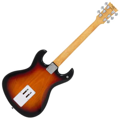 SPECIAL OFFER!! Vintage REVO Series 'Waverider' Electric Guitar ~ 3 Tone Sunburst image 2