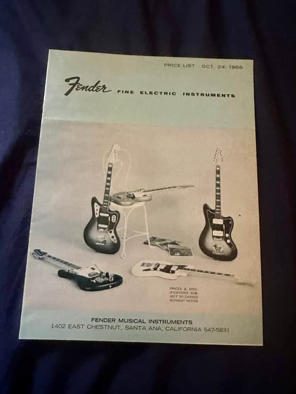 Fender Price List 1966 image 1