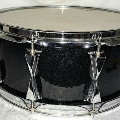 TAMA GranStar Custom Snare Drum 80's Black Nickel Sparkle Wrap PLAYER'S CONDITION image 7