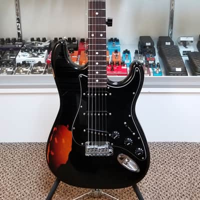 used Suhr Classic S Antique Pro in Black over 3 Tone Sunburst, Very Good Condition with Gig Bag & Paperwork