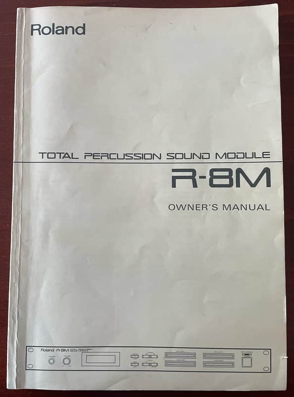 Roland R8M Total percussion sound module - Printed manual - English image 1