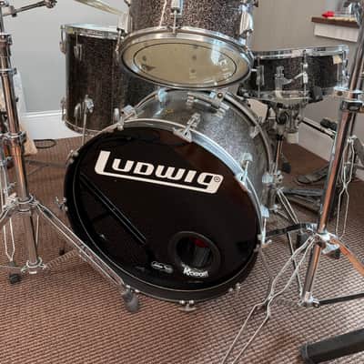 Ludwig Super Classic 1961-1963 pre-serial number - Black Galaxy Sparkle - 4 pc shell set image 1