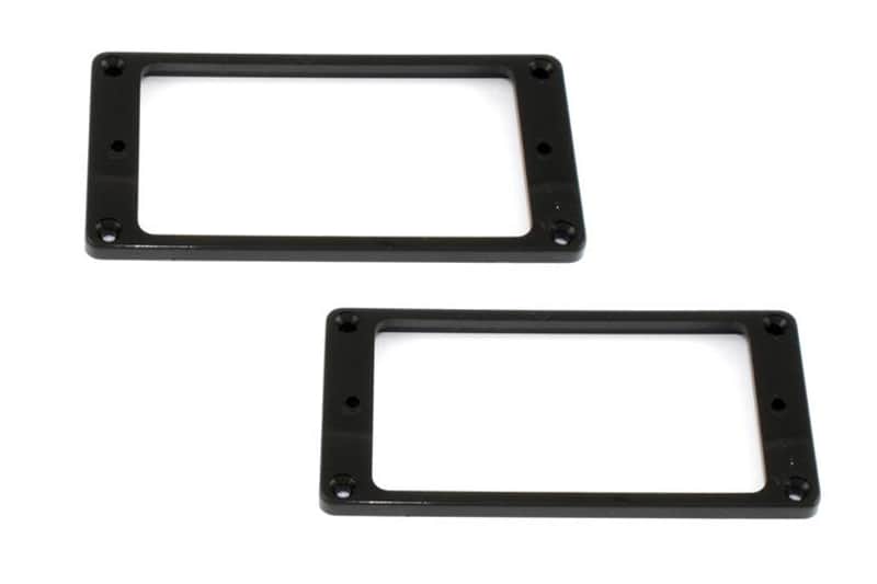 Allparts PC-0733-023 CURVED NECK AND BRIDGE HUMBUCKING PICKUP RING SET Black image 1