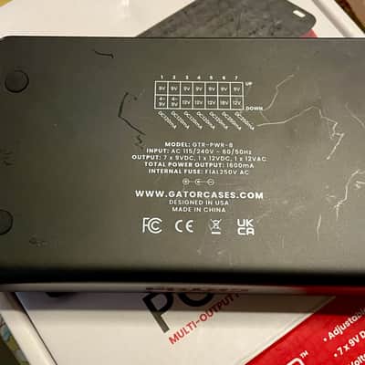 Gator GTR-PWR-8 Power Supply With 8 Isolated Outputs 2010s - Black image 5