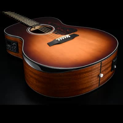 Walden G550REAB-G Natura Solid Spruce Top Armrest Grand Auditorium Acoustic-Electric - Amber Burst Gloss Top / Open Pore Natural (G550REAB-G/W) image 9